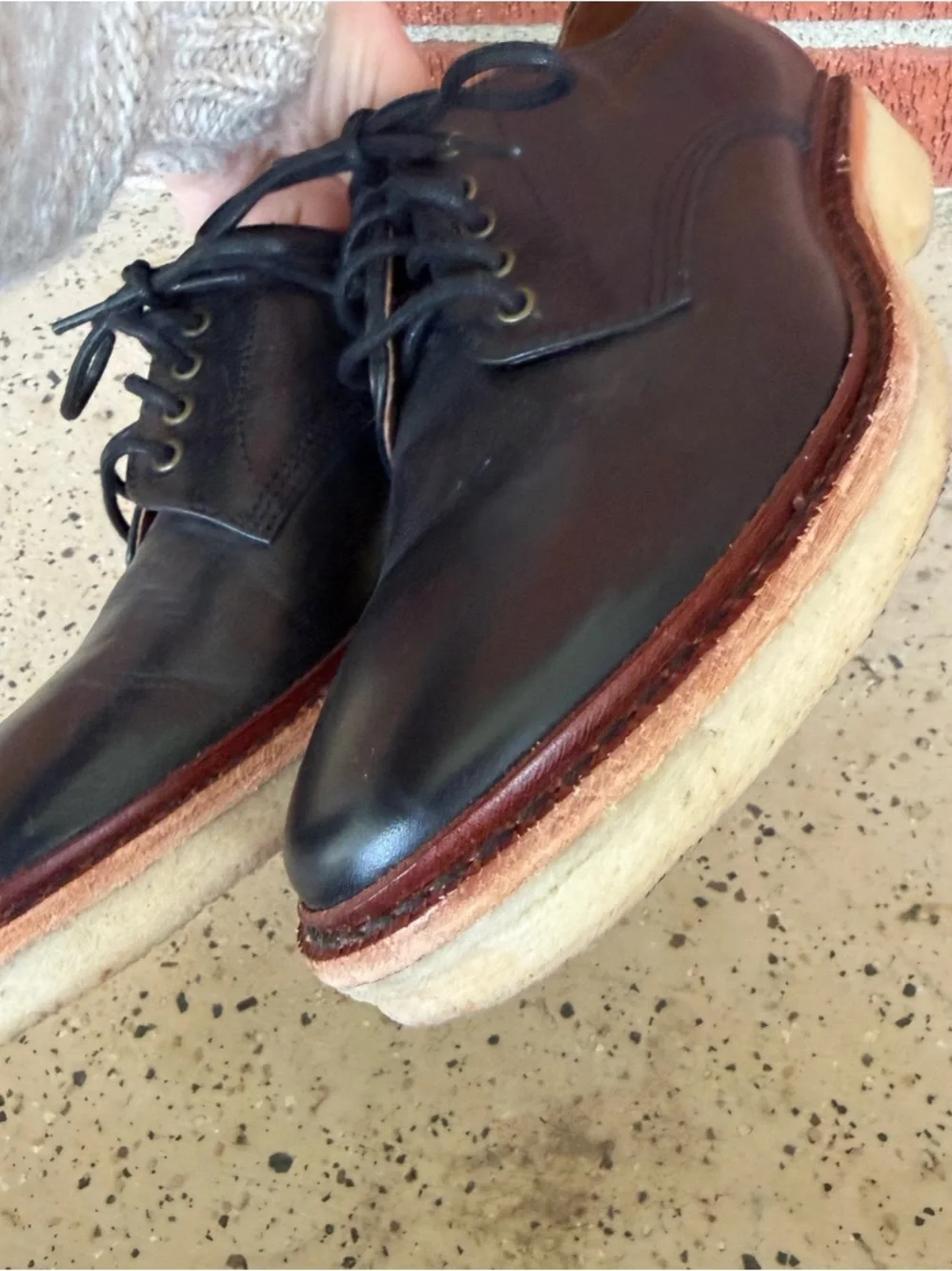 Frye Black Oxford Luke Leather Lace Up Dress Shoes men’s‎ size 7